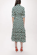 Patterned Fırılled long shirt  dress 93979