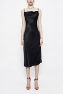 Black Buckle detailed strap dress 93980