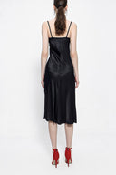 Black Buckle detailed strap dress 93980