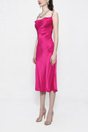 Pink Buckle detailed strap dress 93980