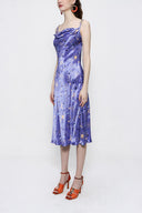 Patterned Buckle detailed strap dress 93980