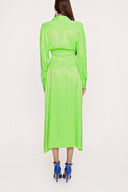 Acid Green Fitted waist shirt dress 93993