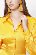 Mustard Fitted waist shirt dress 93993