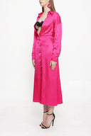 Fuchsia Fitted waist shirt dress 93993