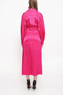 Fuchsia Fitted waist shirt dress 93993
