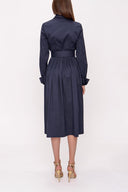 Navy Blue Belted shirt dress 94001