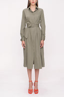 Khaki Belted shirt dress 94001