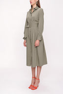 Khaki Belted shirt dress 94001