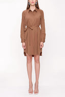 Mustard Belted shirt dress 94006