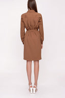 Mustard Belted shirt dress 94006