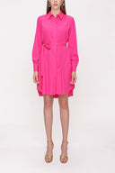Fuchsia Belted shirt dress 94006