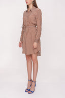 Beige Belted shirt dress 94006