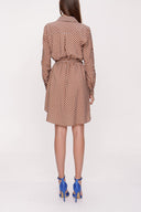 Beige Belted shirt dress 94006