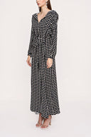 Spotted Zipped hooded maxi  dress 94064