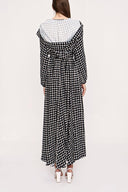 Spotted Zipped hooded maxi  dress 94064
