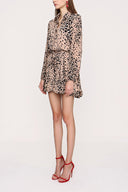 Mink Shirt dress with godet skirt 94075