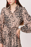 Mink Shirt dress with godet skirt 94075