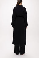 Black loose-fitting caftan 94080