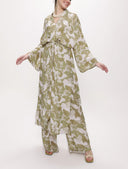 Beige loose-fitting caftan 94080