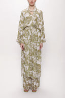 Beige loose-fitting caftan 94080