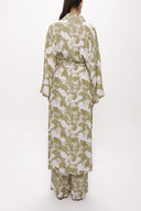 Beige loose-fitting caftan 94080