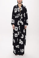 Black White loose-fitting caftan 94080