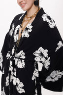 Black White loose-fitting caftan 94080