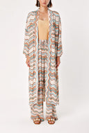 Patterned loose-fitting caftan 94080