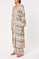 Patterned loose-fitting caftan 94080