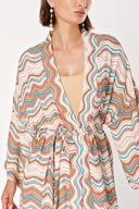 Patterned loose-fitting caftan 94080