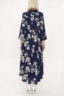 Floral Printed Piping long shirt dress 94085