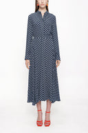 Patterned Shirt collar with elastic waistband 94091