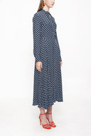 Patterned Shirt collar with elastic waistband 94091