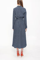 Patterned Shirt collar with elastic waistband 94091