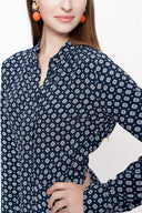 Patterned Shirt collar with elastic waistband 94091