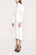 White Stitched detailed shirt dress 94010