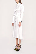 White Stitched detailed shirt dress 94010