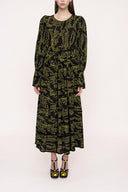 Black Velvet piping detailed dress 94012