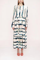 gradient Velvet piping detailed dress 94012