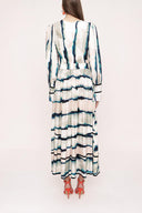 gradient Velvet piping detailed dress 94012