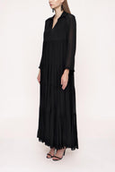 Black Pleated wide cut dress 94027