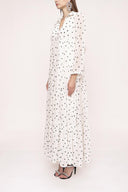 Ecru Pleated wide cut dress 94027