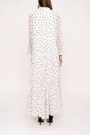 Ecru Pleated wide cut dress 94027