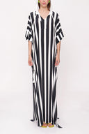 Striped Hooded loose-fitting dress 94028