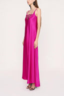 Fuchsia Pink Lace details viscose dress 94030