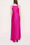 Fuchsia Pink Lace details viscose dress 94030