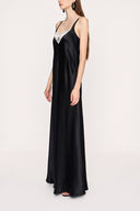 Black Lace details viscose dress 94030