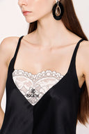 Black Lace details viscose dress 94030