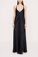 Black Lace details viscose dress 94030