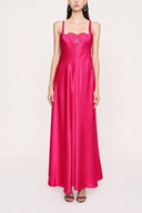 Fuchsia Lace details viscose dress 94030